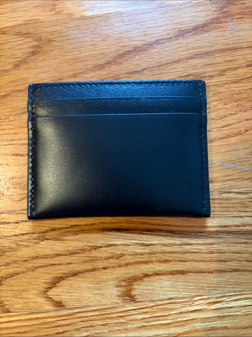 Never used! Brand New! Burberry Black Leather Card & Key Sleeve with Gold Logo